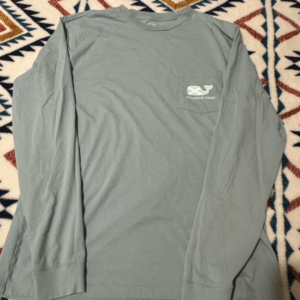 Vineyard Vines Men's Teal Long Sleeve Tee